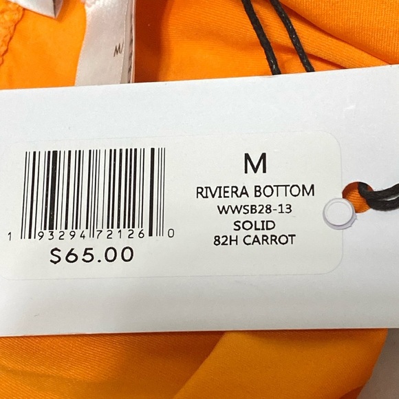 WeWoreWhat NEW Carrot Orange Claudia Top & Riviera Bottom Bikini Set Size M - Picture 10 of 12